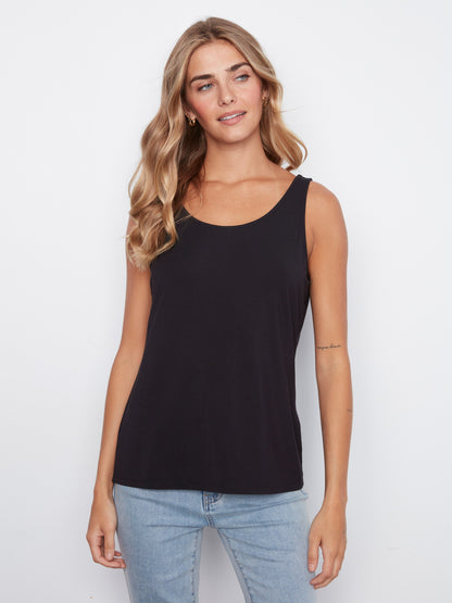 Reversible Bamboo Cami - Black