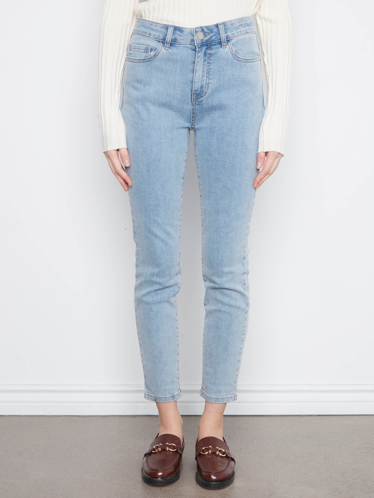 Claudia Slim Leg Jeans - Light Blue