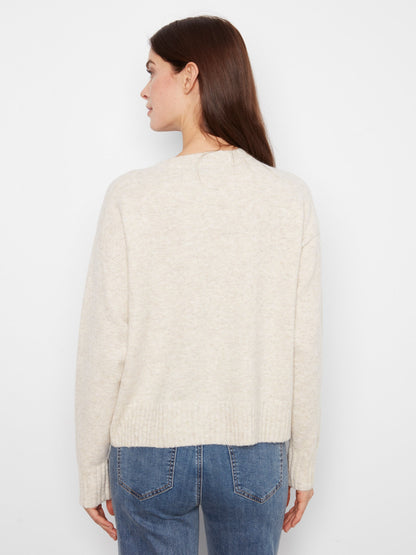 Argyle Crew Neck Sweater - Heather Almond