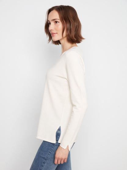 Basic V-Neck Sweater - Ecru