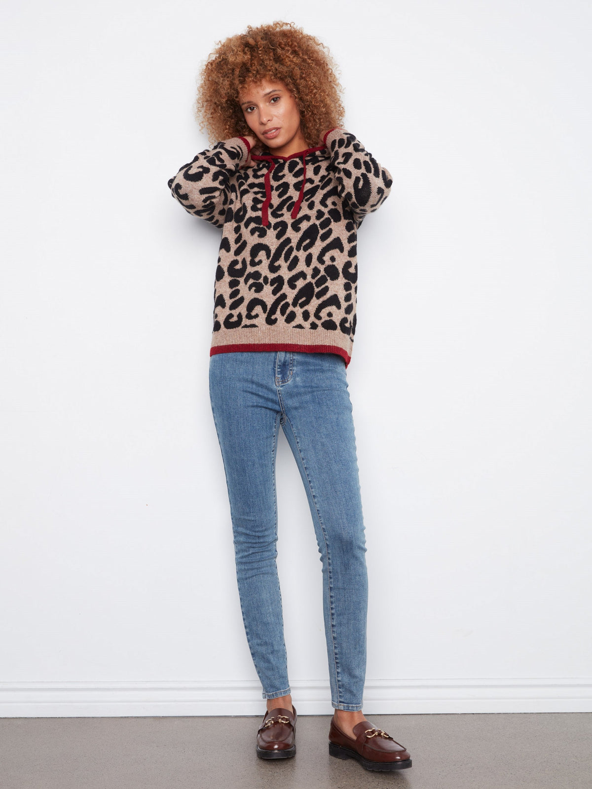 Printed Hoodie Sweater - Animal