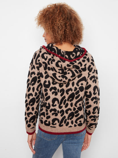 Printed Hoodie Sweater - Animal