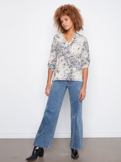 Printed Viscose Blouse - Seraphine