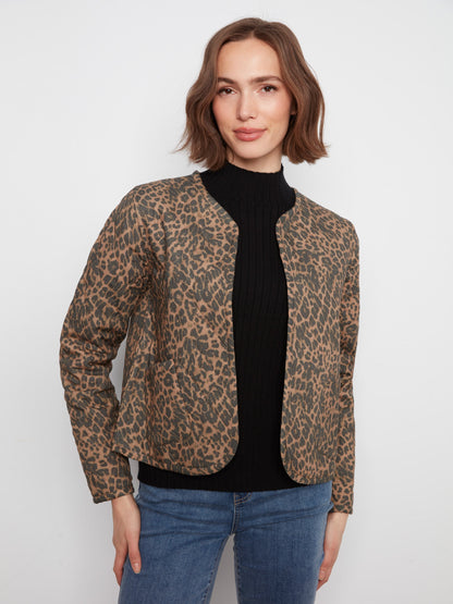 Reversible Animal Print Quilted Jacket - Imprint