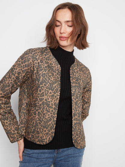 Reversible Animal Print Quilted Jacket - Imprint