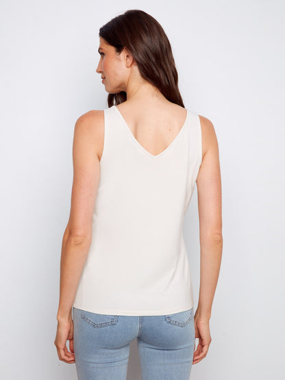 Reversible Bamboo Cami - Greige
