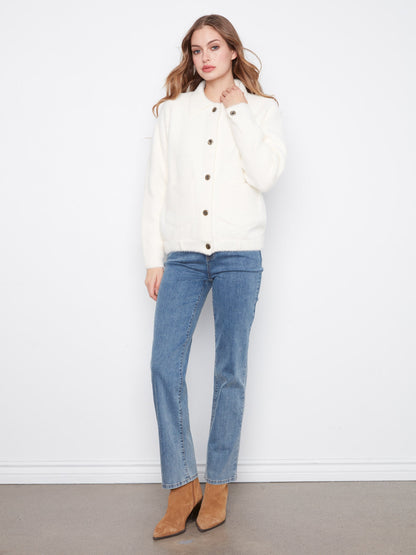 Soft Knit Jacket - Ecru