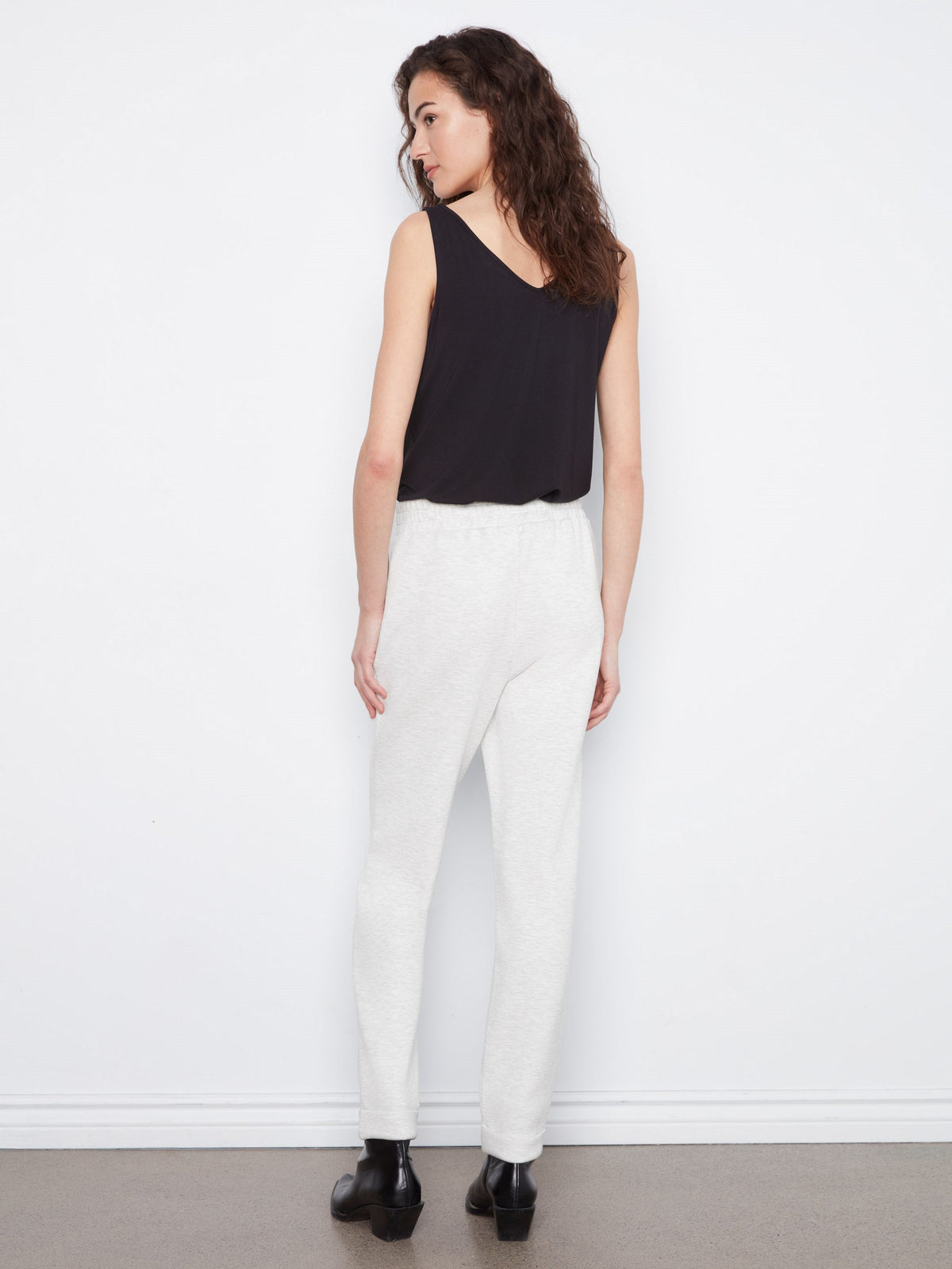Soft Scuba Slim Leg Jogger Pants - Heather Light Grey