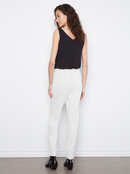 Soft Scuba Slim Leg Jogger Pants - Heather Light Grey
