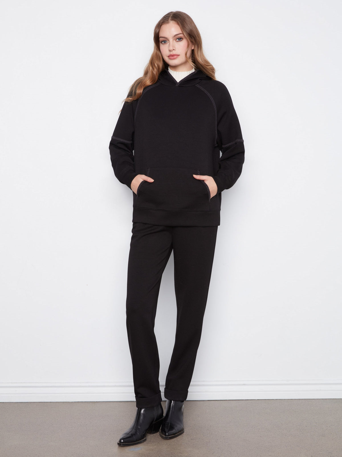 Soft Scuba Slim Leg Jogger Pants - Black