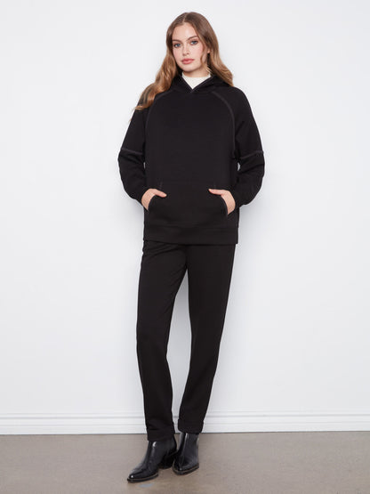 Soft Scuba Slim Leg Jogger Pants - Black