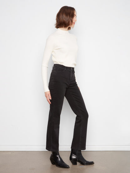 Straight Leg Jeans - Charcoal