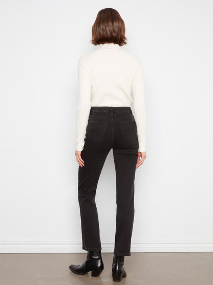 Straight Leg Jeans - Charcoal