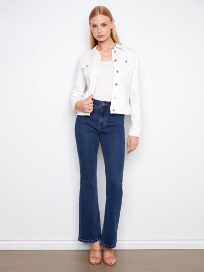 Stretch Denim Jacket - White
