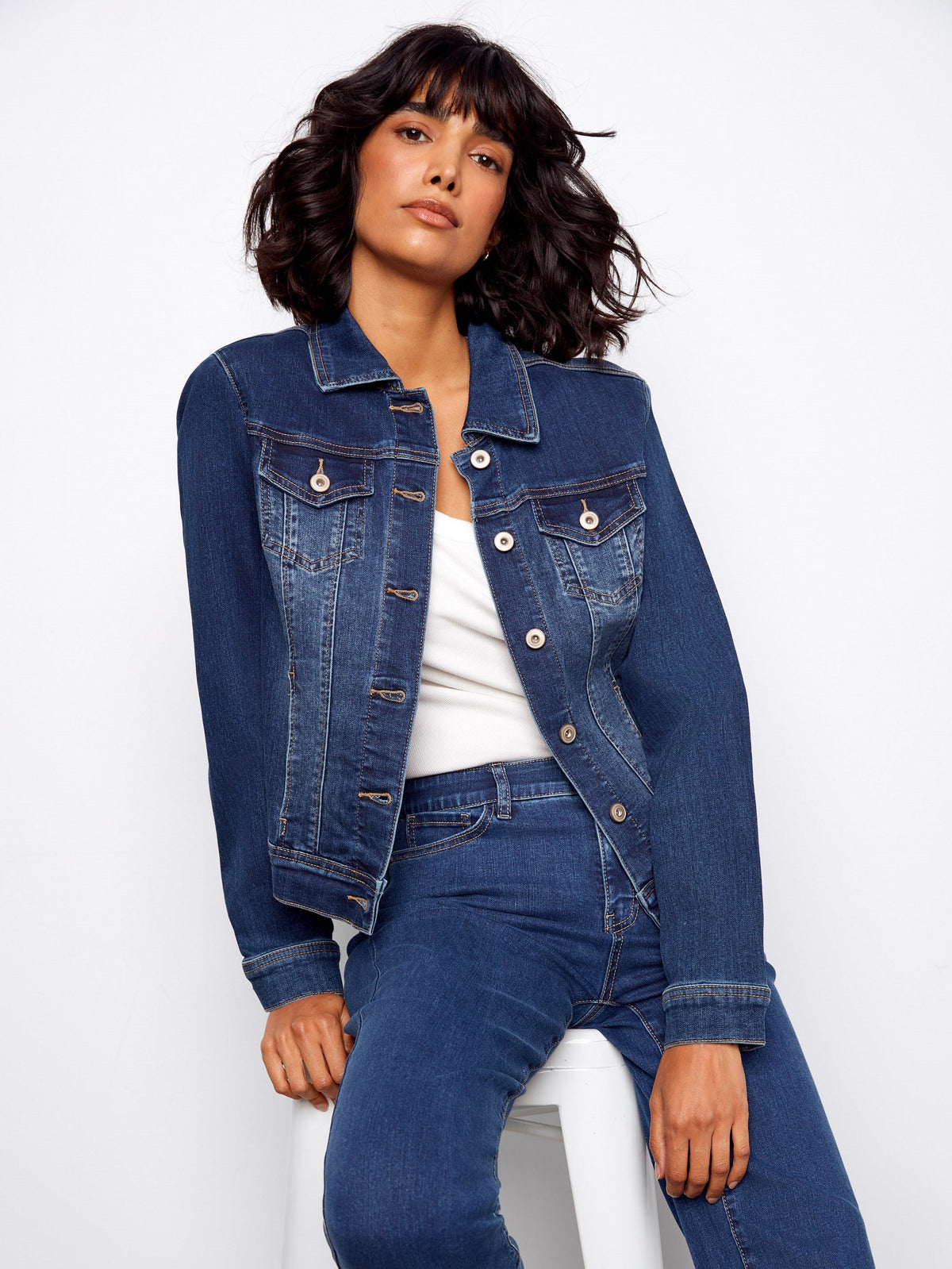 Stretch Denim Jacket - Indigo
