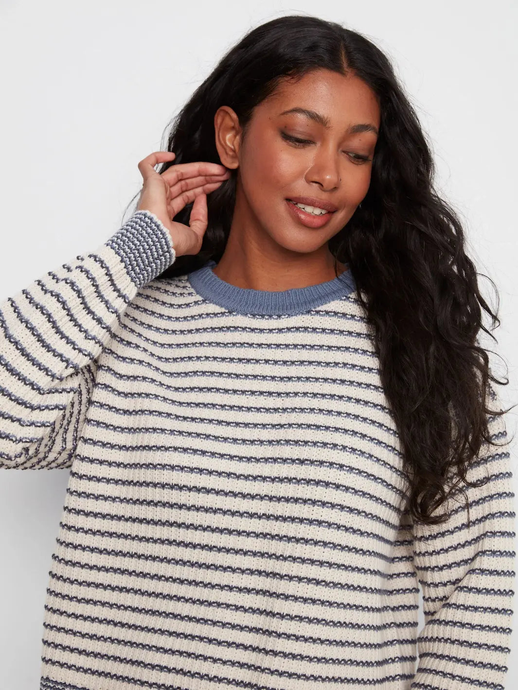 Striped Crew Neck Sweater - Stripes