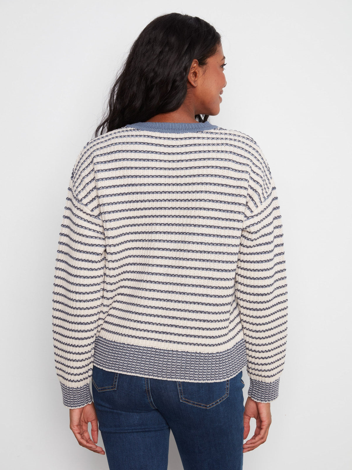 Striped Crew Neck Sweater - Stripes
