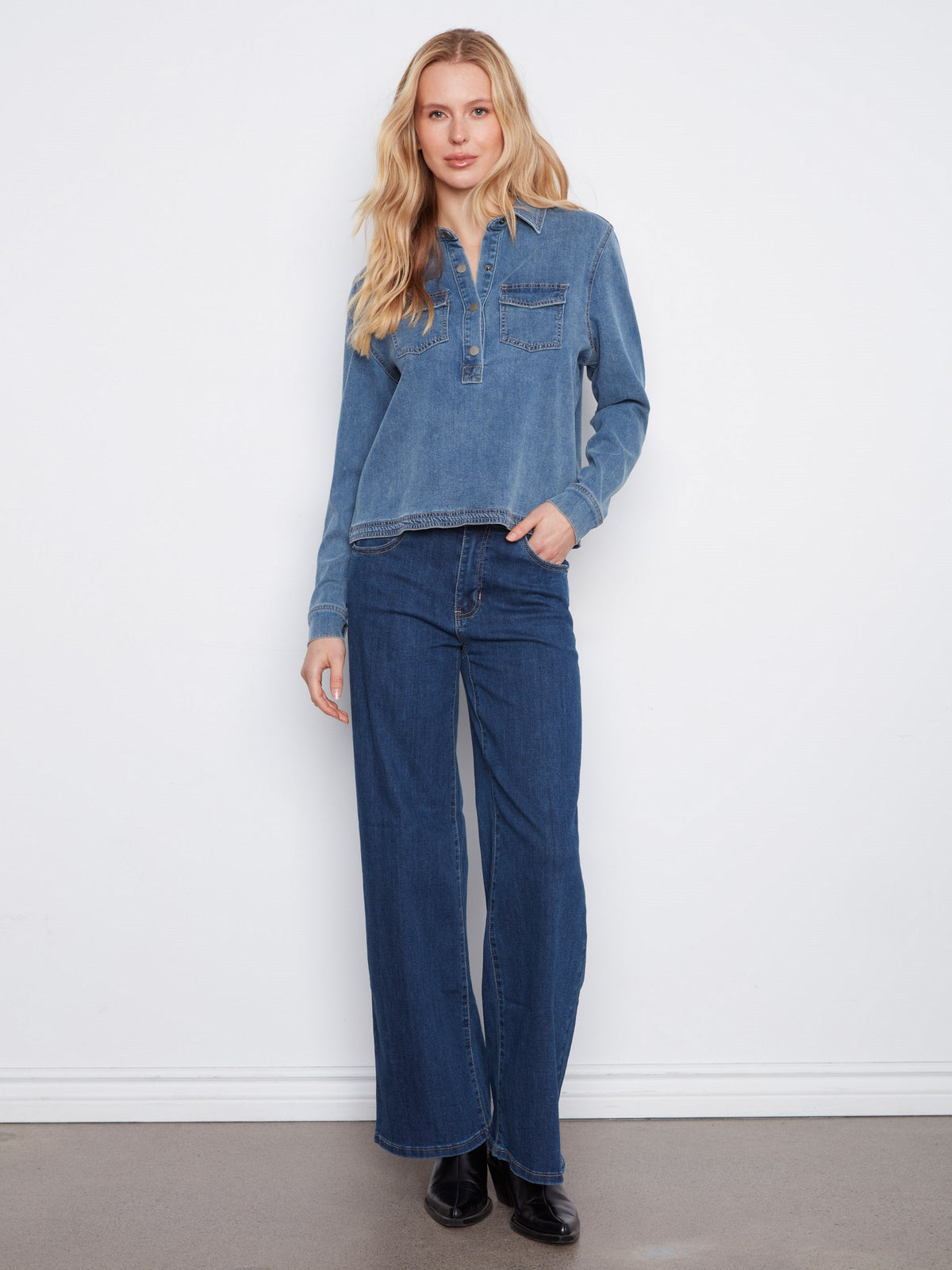 Tencel Denim Shirt - Medium Blue